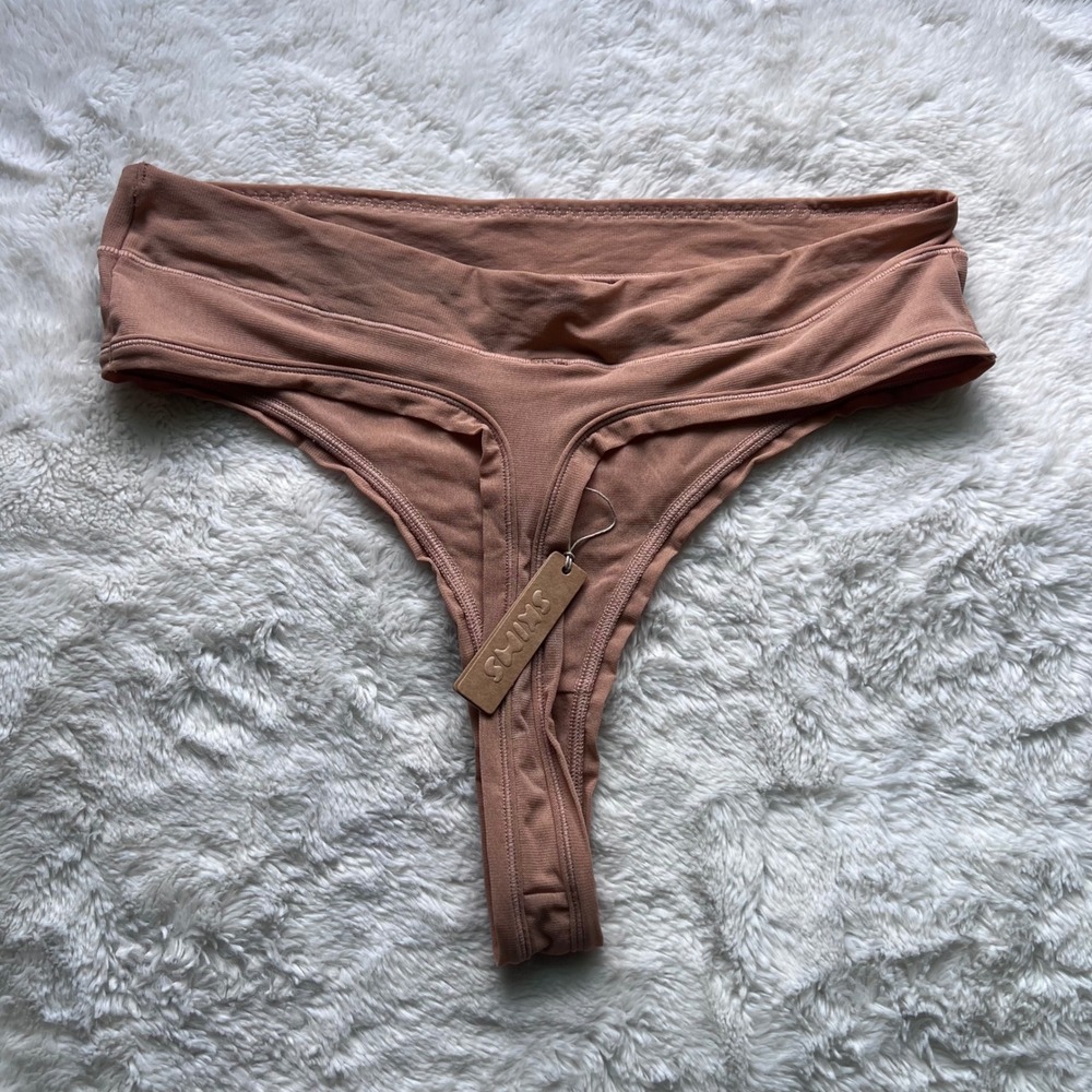 SKIMS Fits Everybody High Waisted Thong Ochre PN-THG-1635 Plus Size 3X New